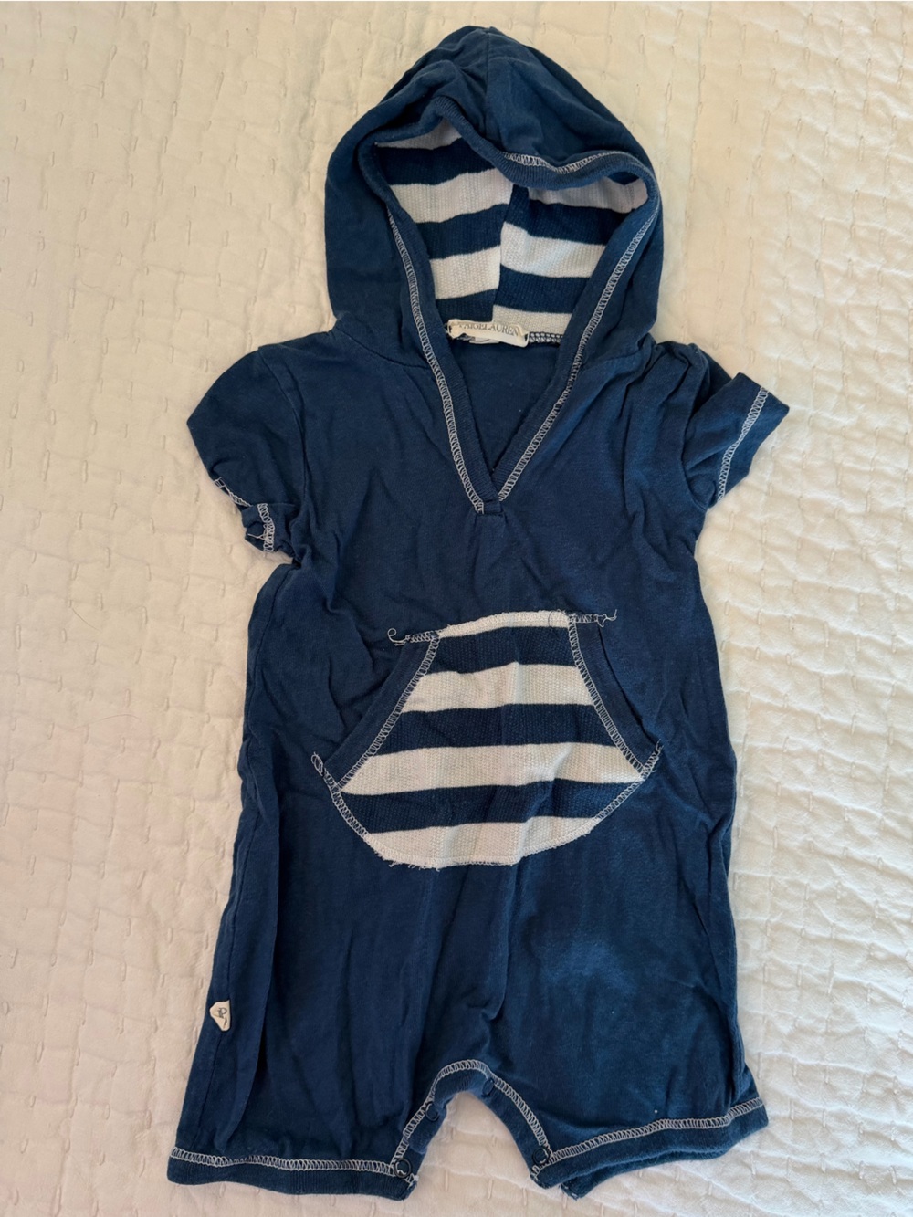 Striped Navy and Cream Knit Sweater by Paige Lauren